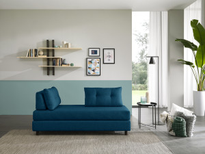 EvergreenWeb DIVANO LETTO 2 POSTI COOPER Blu Legno