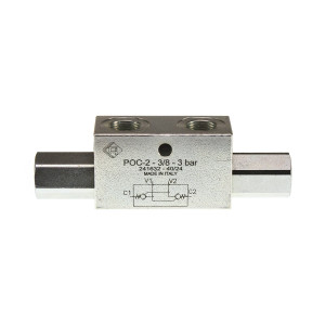 Zawór, zamek hydrauliczny zwrotny bliźniaczy VBPDE 3/8 cala