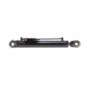 Siłownik hydrauliczny dwustronnego działania z zaworem PZH lewy z regulowanym uchem 80/45/500 FI40