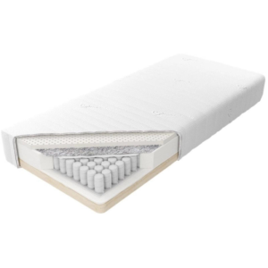 Materac Lux na stelażu M&K foam Koło Rozmiar - 90x200, Pokrowiec - Sena, Wersja nóg do materaca na stelażu - bez nóżek