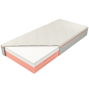 Materac Kontur50 H2 Lxi Talalay H1 M&K foam Koło Rozmiar - 100x200, Pokrowiec - Len Pomarańcz