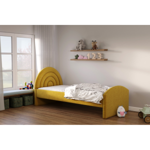Łóżko dziecięce tapicerowane 81267 M&K foam Koło Rozmiar - 80x200, Tkanina łóżek Koło - grupa 5, Typ łóżka - SP - wysuwana szuflada