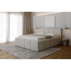 Łóżko tapicerowane 81261 M&K foam Koło Rozmiar - 140x200, Tkanina łóżek Koło - grupa 2, Typ łóżka - z pojemnikiem, stelaż RM