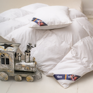 Komplet dziecięcy AMZ BABIES BASIC+ puch 70% Rozmiar - 90x120, Kolor poduszek i kołder - biały