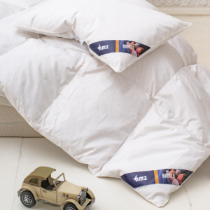 Komplet dziecięcy AMZ BABIES DREAM puch 90% Rozmiar - 100x135, Kolor poduszek i kołder - biały