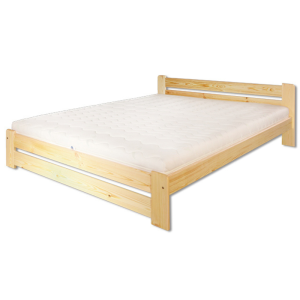 Łóżko sosnowe LK118 DREWMAX Rozmiar - 90x200, Kolor łóżek Drewmax - orzech