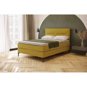 Łóżko kontynentalne z materacem BTFKy M&K foam Koło Rozmiar - 140x200, Twardość materacy - H3 - twardy, Tkanina łóżek Koło - grupa 3, Typ łóżka - bez pojemnika
