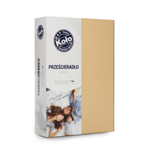 Prześcieradło Tencel M&K Foam Koło Rozmiar - 140x200, Wysokość prześcieradeł i ochraniaczy - 10 cm, Kolor prześcieradeł - jasny beż
