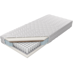Materac Estrella Lux 1/2 Kokos H2 - średni M&K Foam KOŁO 80x200 1 strefa twardości Pokrowiec - Standard