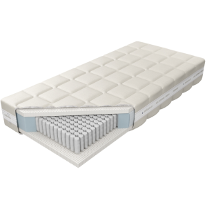 Materac Venus Talalay Natural H4 - bardzo twardy M&K Foam KOŁO 90x200  Pokrowiec - Silver Black