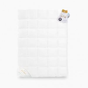 Kołdra puchowa AMZ MATERACOWA PRESTIGE 100% puch Rozmiar - 180x200, Kolor poduszek i kołder - biały, Rodzaj kołder - Extra Zimowa
