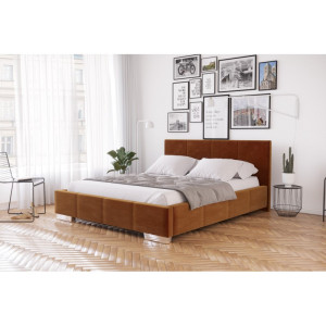 Łóżko tapicerowane 81271 M&K foam Koło Rozmiar - 160x200, Tkanina łóżek Koło - grupa 3, Typ łóżka - z pojemnikiem, stelaż RMT