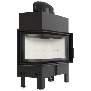 Kominek stalowy Floki L lewy 12 kW fi 200