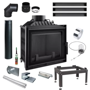 Kominek żeliwny Antek Deco 10 kW fi 180 zestaw montażowy