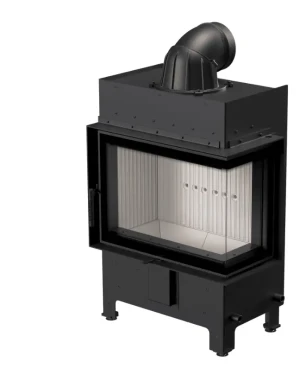 Kominek stalowy Lucy Slim Prawy 8 kW fi 160