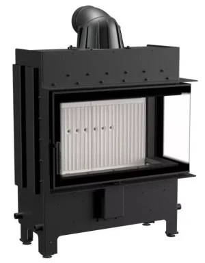 Kominek stalowy Lucy Slim 10 kW Prawy fi 160