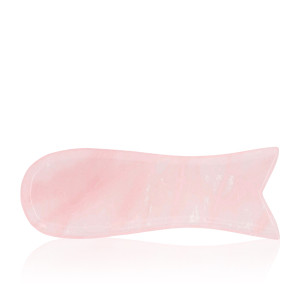 Kamień Gua Sha - Masażer - Rybka - Kwarc różowy