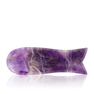 Kamień Gua Sha - Masażer - Rybka - Ametyst