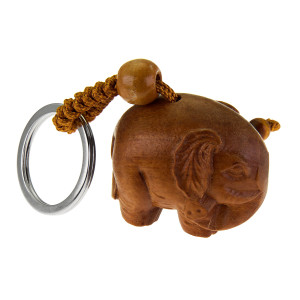 Brelok Drewniany - Słoń - 8 cm - Ezoterra