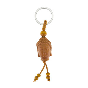 Brelok Drewniany - Budda - 9 cm - Sprzyja powodzeniu - Ezoterra