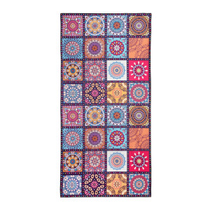 Ręcznik z Mikrofibry - Mandala - Kwadraty - 160 x 80
cm - Ezoterra