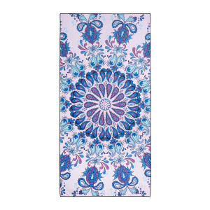 Ręcznik z Mikrofibry - Niebiesko-Różowa Mandala - 160 x 80
cm - Ezoterra