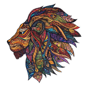 Puzzle Drewniane - Lew - Rozmiar L - 300 elementów - Ezoterra