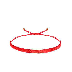 Delikatna Bransoletka Boho Pleciona z Koralików Miyuki - Czerwona - Szerokość 0,6 cm - Ezoterra