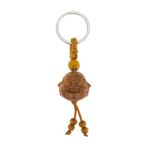 Brelok Drewniany - Budda - 8 cm - Sprzyja powodzeniu - Ezoterra