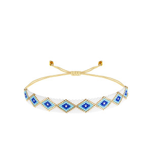 Bransoletka Boho Pleciona z Koralików Miyuki - Szerokość 1,2 cm - Ezoterra