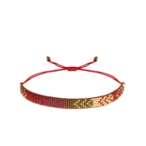 Bransoletka Boho Pleciona z Koralików Miyuki - Szerokość 0,9 cm - Ezoterra