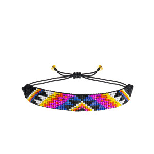 Bransoletka Boho Pleciona z Koralików Miyuki - Szerokość 1,9 cm - Ezoterra