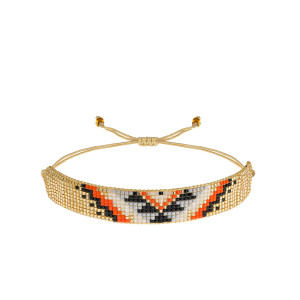 Bransoletka Boho Pleciona z Koralików Miyuki - Szerokość 1,5 cm - Ezoterra