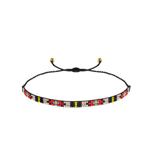 Bransoletka Boho Pleciona z Koralików Miyuki - Szerokość 0,5 cm - Ezoterra