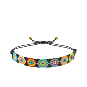 Bransoletka Boho Pleciona z Koralików Miyuki - Szerokość 1,2 cm - Ezoterra