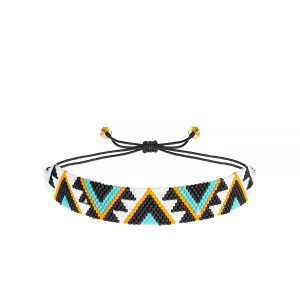 Bransoletka Boho Pleciona z Koralików Miyuki - Szerokość 1,6 cm - Ezoterra