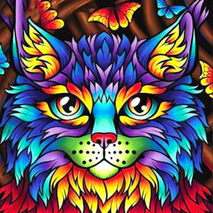 Wyklejanka - Mozaika Diamentowa - Kot - 30 x 30 cm - Ezoterra