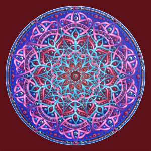 Wyklejanka - Mozaika Diamentowa - Mandala do Wyklejania by Merci Patriz - Różowa - 50 x 50 cm - Ezoterra