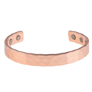 Bransoletka Prozdrowotna Miedziana z Magnesami - 16,5 cm - Wygładza skórę, działa antyoksydacyjnie - Ezoterra