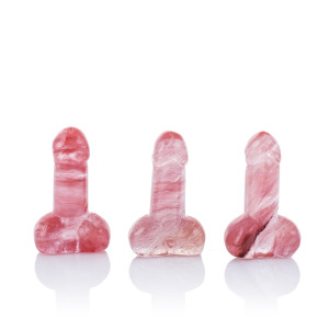Lingam - Figurka z Kamienia Naturalnego - Kwarc Wiśniowy - Sprzyja skupianiu umysłu - Ezoterra