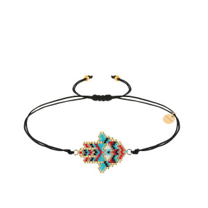 Bransoletka Boho Pleciona z Koralików Miyuki - Ręka Chamsy - Ezoterra