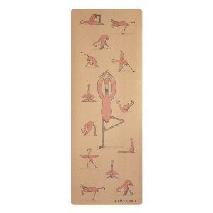 Mata do Jogi - Korek, Kauczuk Naturalny - Flaming - 183 x 66 cm - Ezoterra