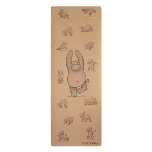 Mata do Jogi - Korek, Kauczuk Naturalny - Hipopotam - 183 x 66 cm - Ezoterra