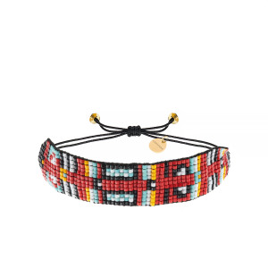 Bransoletka Boho Pleciona z Koralików Miyuki - Szerokość 1,7 cm - Ezoterra