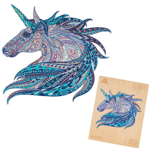 Puzzle Drewniane - Jednorożec - Rozmiar L - 241 elementów - Ezoterra