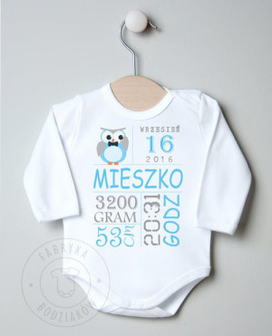 Body z nadrukiem metryczki #M23