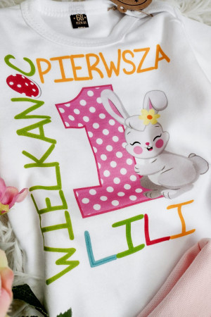 Body/Bluzka "Pierwsza Wielkanoc + imię"