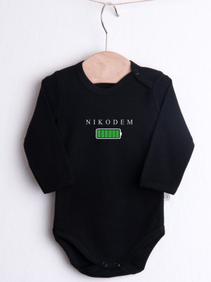 Body niemowlęce z nadrukiem baterii
