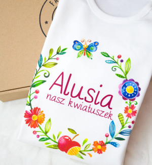 Body lub bluzka Nasz kwiatuszek + imię