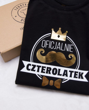 Koszulka dla chłopca z nadrukiem Oficjalnie+ wiek dziecka